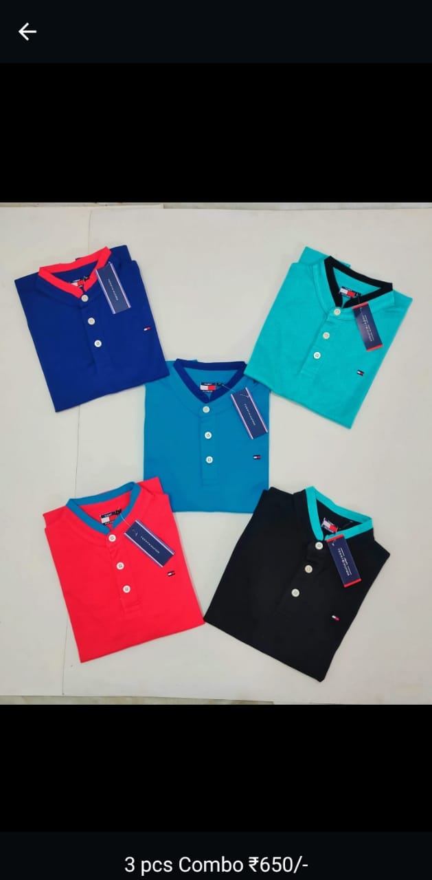 Combo of 3 Stylish collar T-shirts Rs.650/- Only